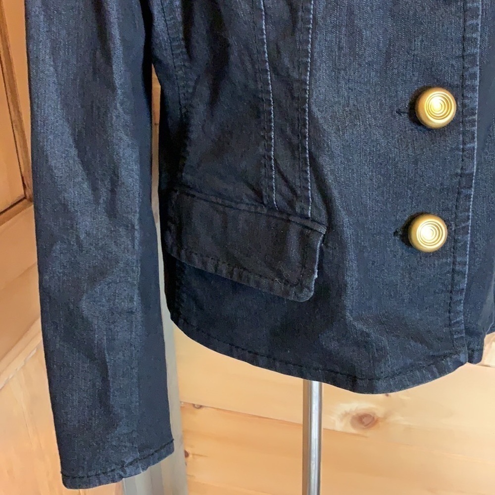 Vintage Pierre Cardin black denim jean jacket Size Medium - Picture 7 of 8
